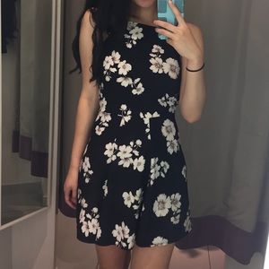 Brandy Melville Floral Backless Skater Dress